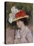 Woman in a Flowered Hat, 1889-Pierre-Auguste Renoir-Stretched Canvas