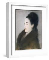 Woman in a Fur Coat in Profile, 1879-Edouard Manet-Framed Giclee Print