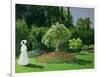 Woman in a Garden, 1867-Claude Monet-Framed Giclee Print