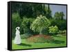 Woman in a Garden, 1867-Claude Monet-Framed Stretched Canvas