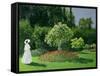 Woman in a Garden, 1867-Claude Monet-Framed Stretched Canvas