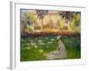 Woman in a Garden, 1876-Claude Monet-Framed Giclee Print