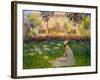 Woman in a Garden, 1876-Claude Monet-Framed Giclee Print