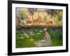 Woman in a Garden, 1876-Claude Monet-Framed Giclee Print