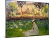 Woman in a Garden, 1876-Claude Monet-Mounted Giclee Print