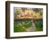 Woman in a Garden, 1876-Claude Monet-Framed Giclee Print