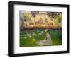 Woman in a Garden, 1876-Claude Monet-Framed Giclee Print