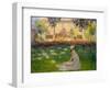 Woman in a Garden, 1876-Claude Monet-Framed Giclee Print