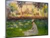 Woman in a Garden, 1876-Claude Monet-Mounted Giclee Print