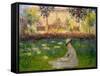 Woman in a Garden, 1876-Claude Monet-Framed Stretched Canvas