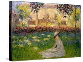 Woman in a Garden, 1876-Claude Monet-Stretched Canvas