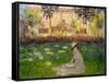 Woman in a Garden, 1876-Claude Monet-Framed Stretched Canvas
