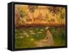 Woman in a Garden, 1876-Claude Monet-Framed Stretched Canvas