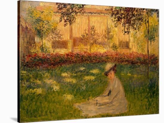 Woman in a Garden, 1876-Claude Monet-Stretched Canvas