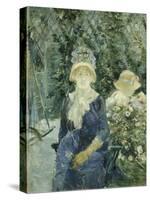 Woman in a Garden, 1882-83-Berthe Morisot-Stretched Canvas