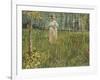 Woman in a Garden, 1887-Vincent van Gogh-Framed Giclee Print