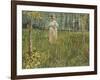 Woman in a Garden, 1887-Vincent van Gogh-Framed Giclee Print