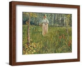 Woman in a Garden (Femme Dans Un Jardin), 1887-Vincent van Gogh-Framed Giclee Print