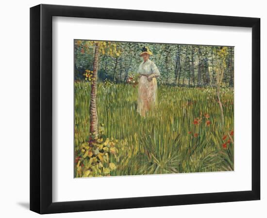 Woman in a Garden (Femme Dans Un Jardin), 1887-Vincent van Gogh-Framed Giclee Print