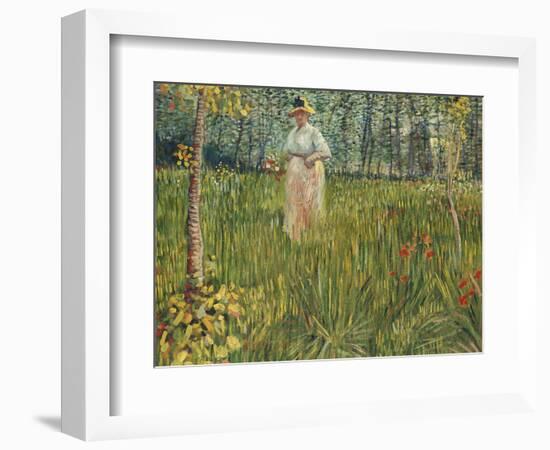 Woman in a Garden (Femme Dans Un Jardin), 1887-Vincent van Gogh-Framed Giclee Print