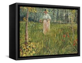 Woman in a Garden (Femme Dans Un Jardin), 1887-Vincent van Gogh-Framed Stretched Canvas