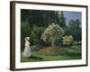 Woman in a Garden-Claude Monet-Framed Premium Giclee Print