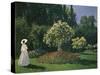 Woman in a Garden-Claude Monet-Stretched Canvas