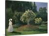 Woman in a Garden-Claude Monet-Stretched Canvas