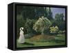 Woman in a Garden-Claude Monet-Framed Stretched Canvas