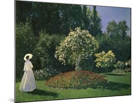 Woman in a Garden-Claude Monet-Mounted Giclee Print