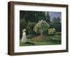 Woman in a Garden-Claude Monet-Framed Premium Giclee Print