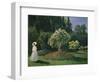 Woman in a Garden-Claude Monet-Framed Premium Giclee Print