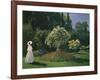 Woman in a Garden-Claude Monet-Framed Giclee Print