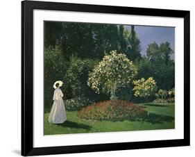 Woman in a Garden-Claude Monet-Framed Giclee Print