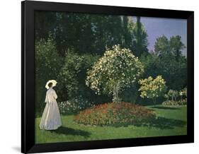 Woman in a Garden-Claude Monet-Framed Giclee Print