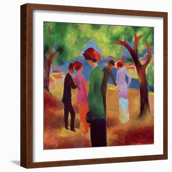 Woman in a Green Jacket, 1913-Auguste Macke-Framed Giclee Print