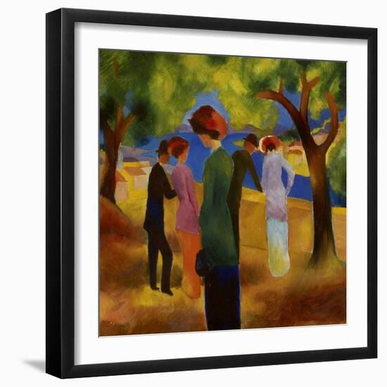 Woman in a Green Jacket, 1913-Auguste Macke-Framed Giclee Print