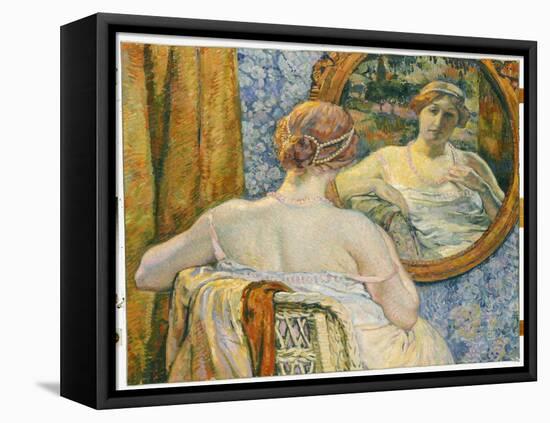 Woman in a Mirror, 1907-Théo van Rysselberghe-Framed Stretched Canvas