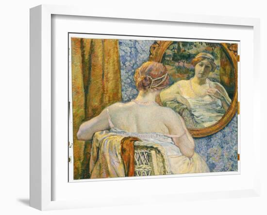 Woman in a Mirror, 1907-Théo van Rysselberghe-Framed Giclee Print