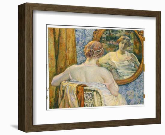 Woman in a Mirror, 1907-Théo van Rysselberghe-Framed Giclee Print