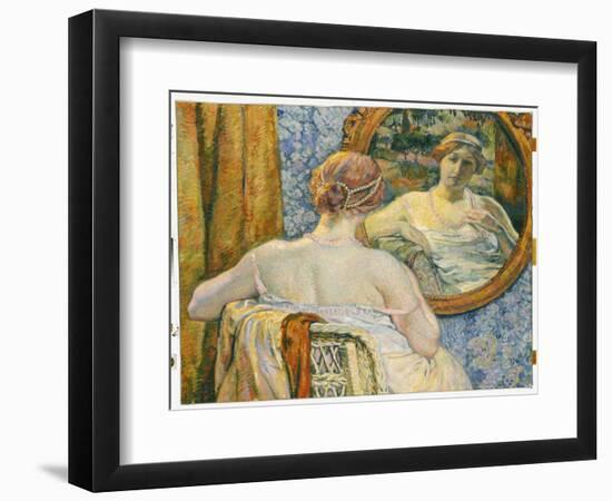 Woman in a Mirror, 1907-Théo van Rysselberghe-Framed Giclee Print