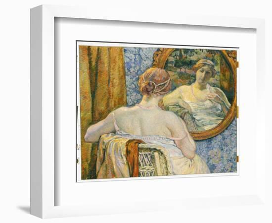 Woman in a Mirror, 1907-Théo van Rysselberghe-Framed Giclee Print