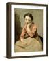Woman in a Pink Blouse (Oil on Canvas)-Jean Baptiste Camille Corot-Framed Giclee Print