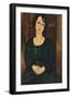 Woman in a Plaid Dress, 1916-Amedeo Modigliani-Framed Giclee Print