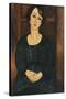 Woman in a Plaid Dress, 1916-Amedeo Modigliani-Stretched Canvas