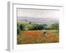 Woman in a Poppy Field-Leon Giran-max-Framed Giclee Print