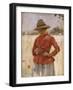 Woman in a Red Blouse, 1885-Emilio Boggio-Framed Giclee Print