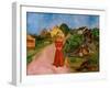 Woman in a Red Dress, 1904-Edvard Munch-Framed Giclee Print