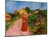 Woman in a Red Dress, 1904-Edvard Munch-Mounted Giclee Print