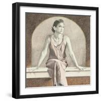 Woman in a Red Gown, c.1998-Helen J. Vaughn-Framed Premium Giclee Print